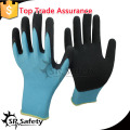 2014 New Product Foam latex coated gloves latex rubber liner